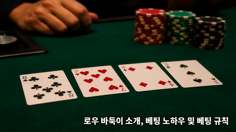 로우 바둑이 소개, 베팅 노하우 및 베팅 규칙